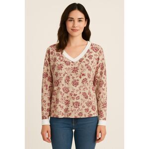 C & C California size 1X floral V neck sweater.